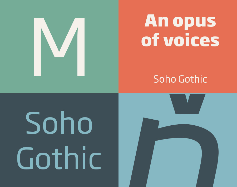 Soho Gothic 사용 예시