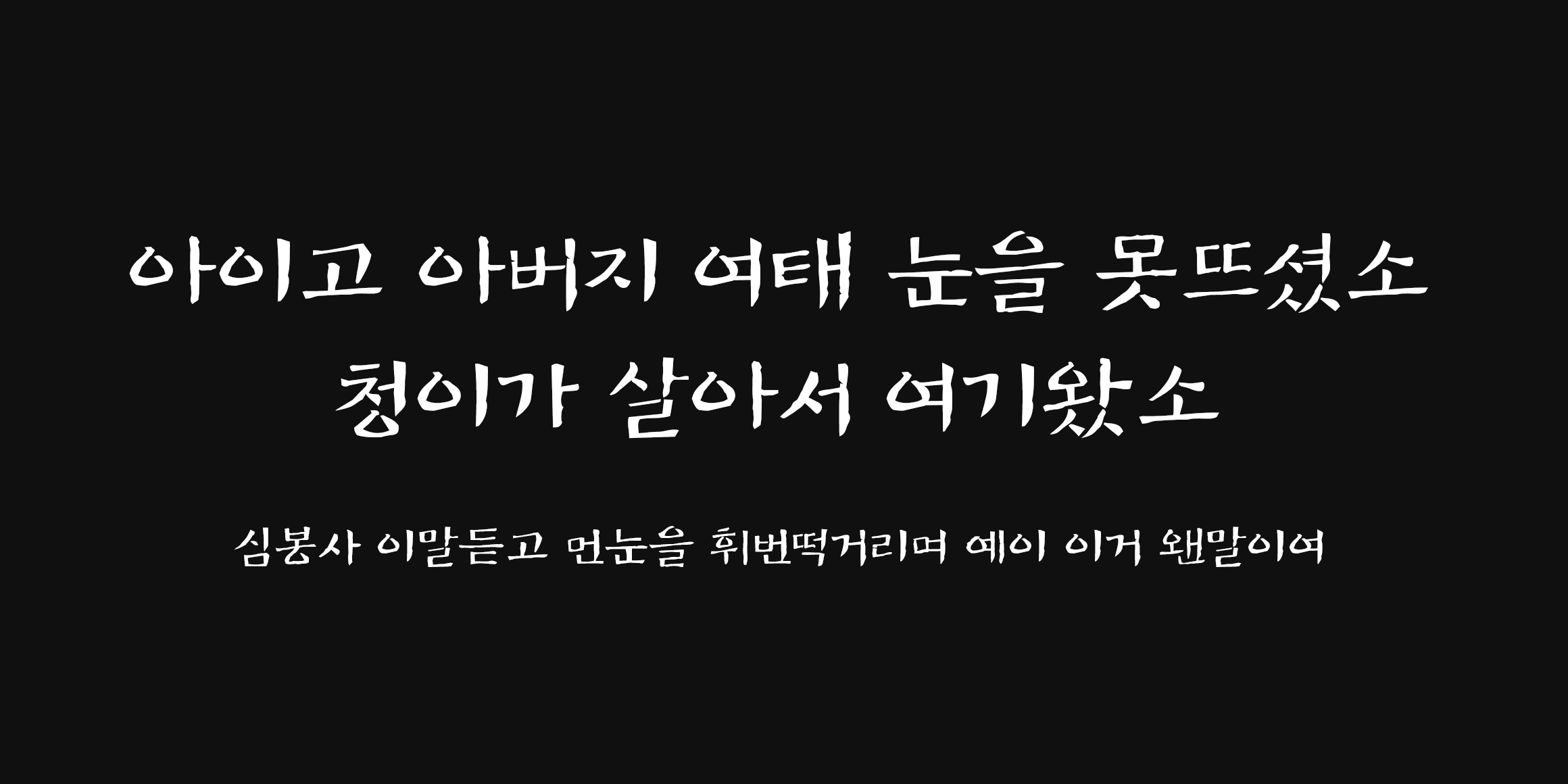 ZW 심청전 사용 예시